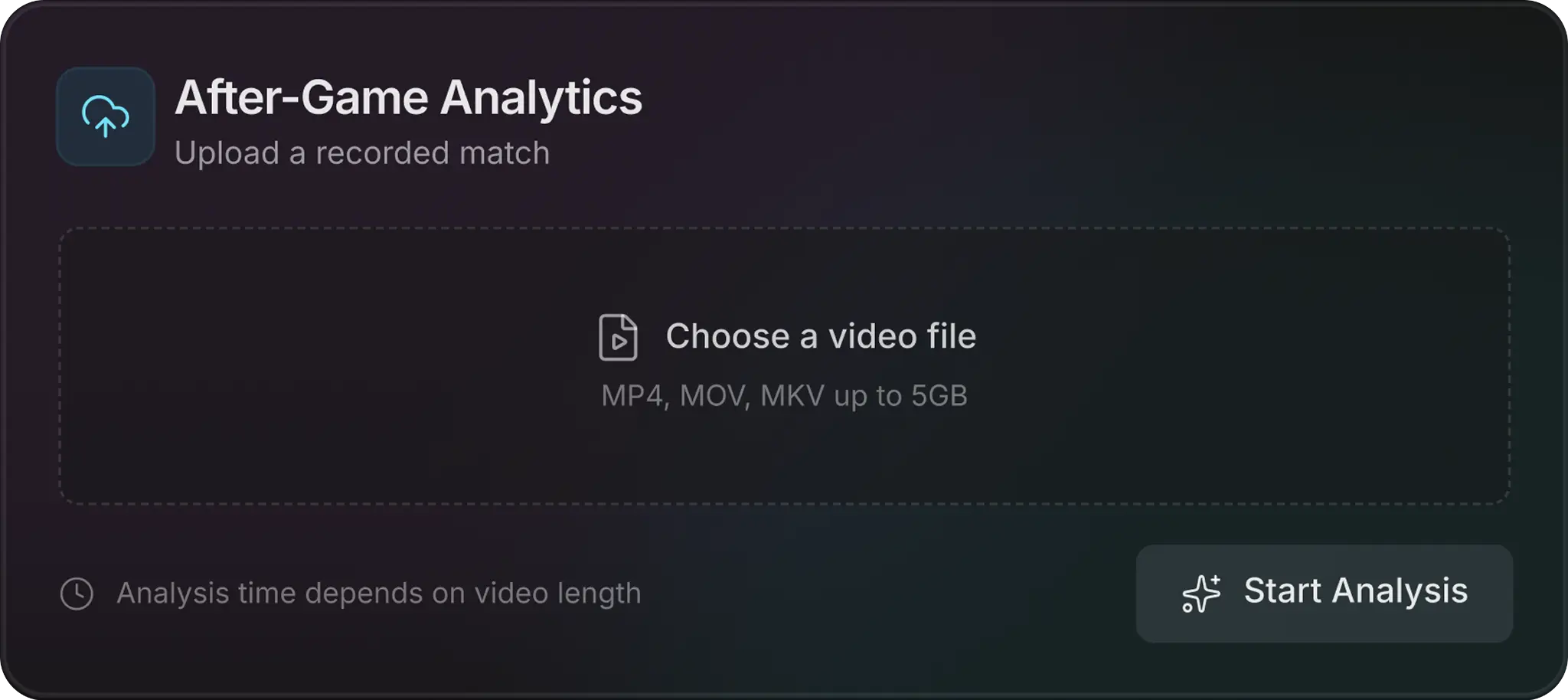 After-Game Analytics Interface
