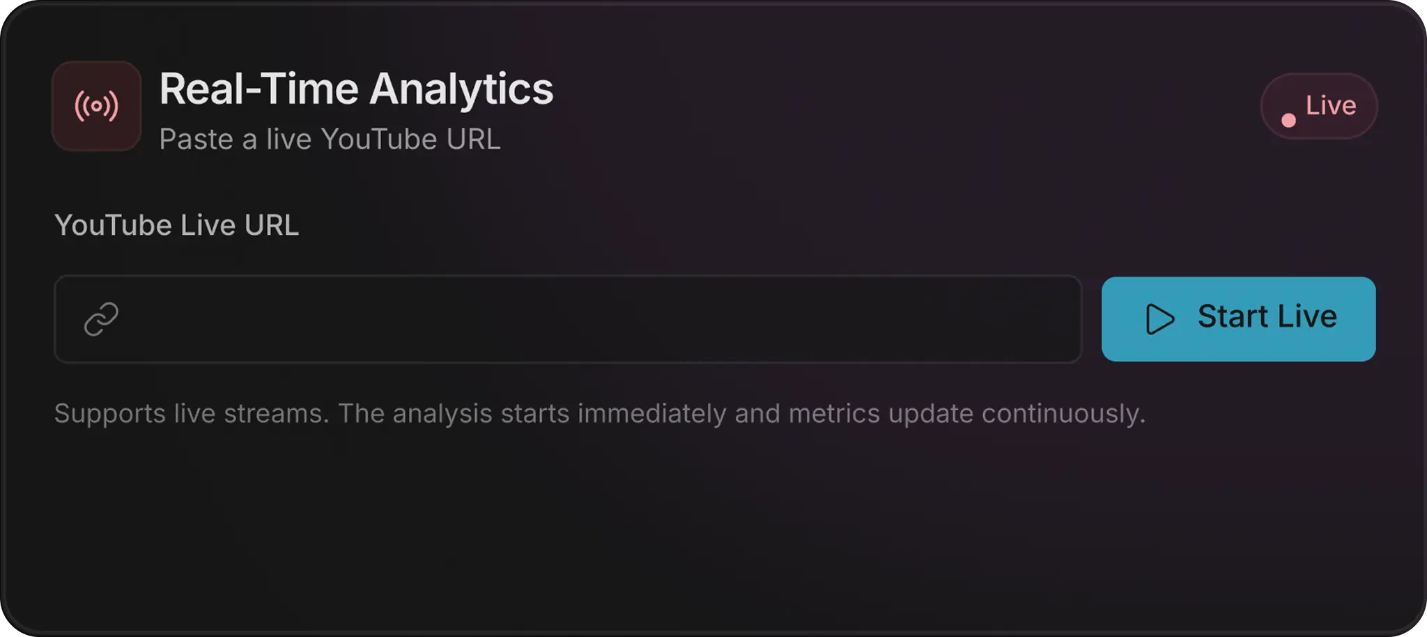 Real-Time Analytics Interface